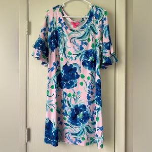 Lilly Pulitzer Lula Dress in Pink Tropics Sweet Pea, size L